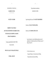 Nghiên cứu giải thuật advanced encryption standard mã hóa các văn bản mật tại trường cao đẳng công kỹ nghệ đông á 