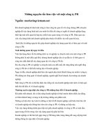 Tài liệu Những nguyên tắc làm việc với một công ty PR docx