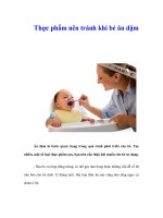 Tài liệu Thực phẩm nên tránh khi bé ăn dặm pdf