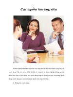 Tài liệu Các nguồn tìm ứng viên pdf