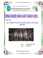 Quá trình tẩy màu đường bằng cột trao đổi ion   tiểu luận cnsx đường   bánh kẹo 