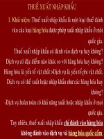 Bài giải thuế xuất nhập khẩu 2 