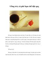 Tài liệu Uống trà, cà phê hạn chế đột quỵ pptx