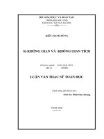 K không gian và không gian tích 