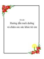 Tài liệu Hướng dẫn nuôi dưỡng và chăm sóc sức khỏe - Phần 3 - Nhà trẻ pptx