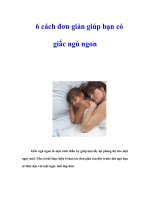 Tài liệu 6 cách đơn giản giúp bạn có giấc ngủ ngon docx