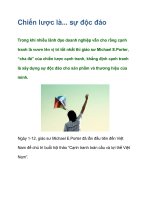 Tài liệu Chiến lược là... sự độc đáo docx