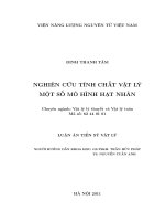 Nghiên cứu tính chất vật lý một số mô hình hạt nhân 