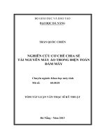 Nghiên cứu cơ chế chia sẻ tài nguyên máy ảo trong điện toán đám mây 