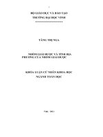 Nhóm giải được và tính địa phương của nhóm giải được luận văn tốt nghiệp đại học 