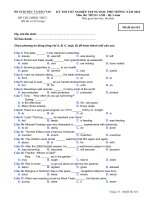 Tài liệu ĐỀ THI CHÍNH THỨC KỲ THI PHỔ THÔNG NĂM 2010 Môn thi: TIẾNG ANH - Hệ 3 năm Mã đề thi 524 pdf