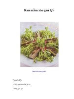 Tài liệu Rau mầm xào gan lợn docx