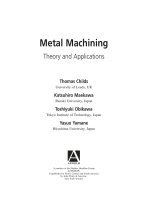 Tài liệu Metal Machining Theory and Applications ppt