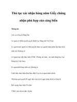 Tài liệu Thủ tục xác nhận hàng năm Giấy chứng nhận phù hợp của cảng biển ppt