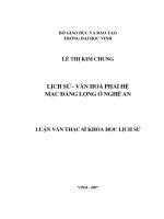 Lịch sử   văn hoá phái hệ mạc đăng lương ở nghệ an 