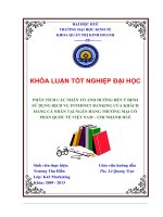 Phân tích các nhân tố ảnh hưởng đến ý định sử dụng dịch vụ internet banking của khách hàng cá nhân tại ngân hàng thương mại cổ phần quốc tế việt nam – chi nhánh huế 