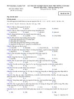 Tài liệu Đề thi chính thức kỳ thi tốt nghiệp THPT 2010 môn Hóa - Giáo dục thường xuyên (Mã đề thi 758) pdf