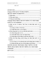 Phân tích hoạt động truyền thông của nhãn hiệu nước xả vải comfort 