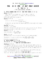 Tài liệu Thử sức trước kỳ thi 2009 - Môn toán (Đề 1) pdf