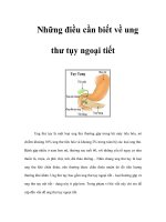 Tài liệu Những điều cần biết về ung thư tụy ngoại tiết pptx