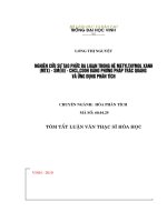 Nghiên cứu sự tạo phức đa ligan trong hệ metylthymol xanh (MTX)  Sm(III) CH2CIOOH bằng phương pháp trắc quang và ứng dụng phân tích 