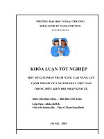 Thực trạng của ngành giấy việt nam trước thềm hội nhập kinh tế quốc tế 