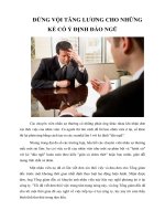 Tài liệu ĐỪNG VỘI TĂNG LƯƠNG CHO NHỮNG KẺ CÓ Ý ĐỊNH ĐÀO NGŨ doc