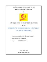 Tìm hiểu về windows phone và cài đặt ứng dụng minh họa 