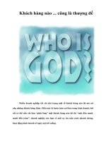 Tài liệu Khách hàng nào ... cũng là thượng đế pptx