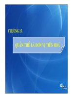 Tài liệu Chương 15: Quần thể là đơn vị tiến hoá docx