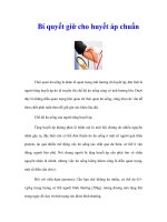 Tài liệu Bí quyết giữ cho huyết áp chuẩn pptx