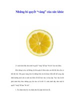 Tài liệu Những bí quyết “vàng” của sức khỏe ppt