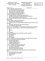 Tài liệu Đề thi thử trắc nghiệm môn Sinh học_THPT Hai Bà Trưng Thừa Thiên Huế doc