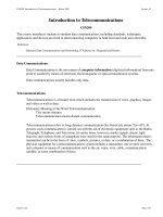 Tài liệu lecture 1: Introduction to Telecommunications ppt