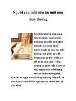 Tài liệu Người cao tuổi nên ăn mật ong thay đường pdf