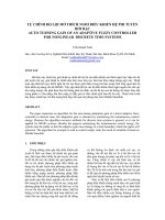 Tài liệu TỰ CHỈNH ĐỘ LỢI MỜ THÍCH NGHI ĐIỀU KHIỂN HỆ PHI TUYẾN RỜI RẠC pptx