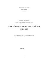 Kinh tế tĩnh gia trong thời kì đổi mời (1986   2005) 