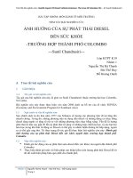 Đánh giá ảnh hưởng của sự phát thải diesel đến sức khỏe người dân trường hợp thành phố colombo 