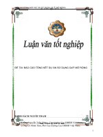Tài liệu BÁO CÁO TỔNG KẾT DỰ ÁN SỬ DỤNG QUỸ MỞ RỘNG pdf