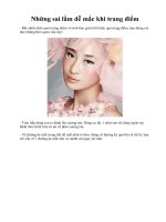 Tài liệu Những sai lầm dễ mắc khi trang điểm doc
