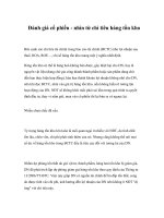 Tài liệu Đánh giá cổ phiếu - nhìn từ chỉ tiêu hàng tồn kho pptx