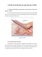 Tài liệu Giáo trình Cắt đốt tuyến tiền liệt qua ngã niệu đạo (TURP) ppt