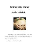 Tài liệu Những triệu chứng trước khi sinh pdf
