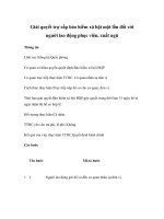 Tài liệu Giải quyết trợ cấp bảo hiểm xã hội một lần đối với người lao động phục viên, xuất ngũ docx