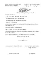 Gián án đề kiểm tra hóa học 9