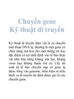 Tài liệu Chuyển gene Kỹ thuật di truyền doc