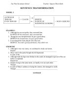 Tài liệu SENTENCE TRANSFORMATION 002