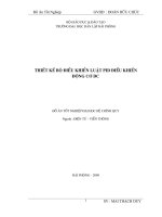 THIếT kế bộ điều KHIểN LUậT PID điều KHIểN động cơ dc 