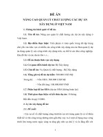 NÂNG CAO QUẢN lý CHẤT LƯỢNG các dự án xây DỰNG ở VIỆT NAM 