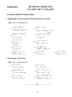 Tài liệu Chuyên đề 6: Hệ phương trình chứa căn thức-mũ và lôgarít docx